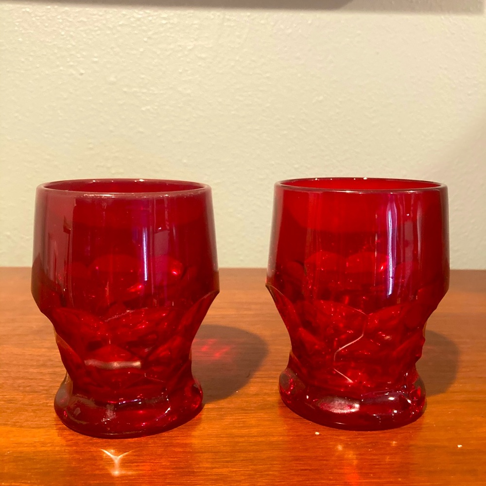 COPY - Vintage MCM Red Viking Tublers